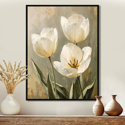 White Tulip Dance Of Serenity - Tulips Wall Art