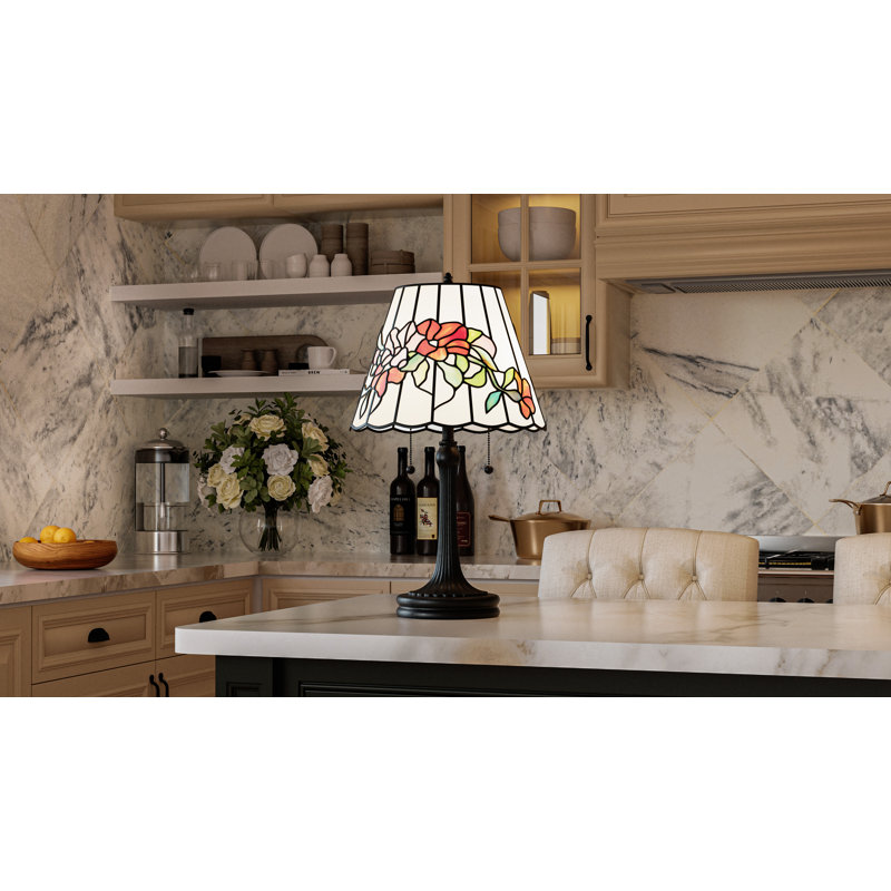 Aurora 2-Light Matte Black Table Lamp