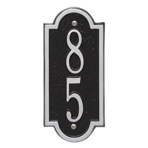 Richmond Personalized Vertical Mini 2-Line Wall Address Plaque # 56