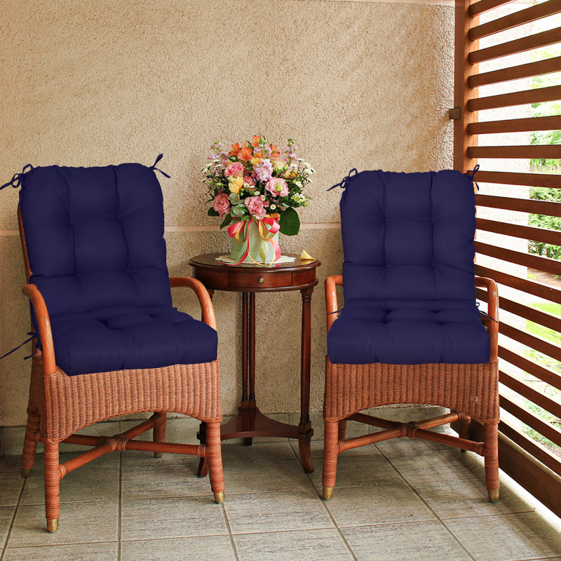 Indoor/Outdoor Seat/Back Cushion, Dark Blue