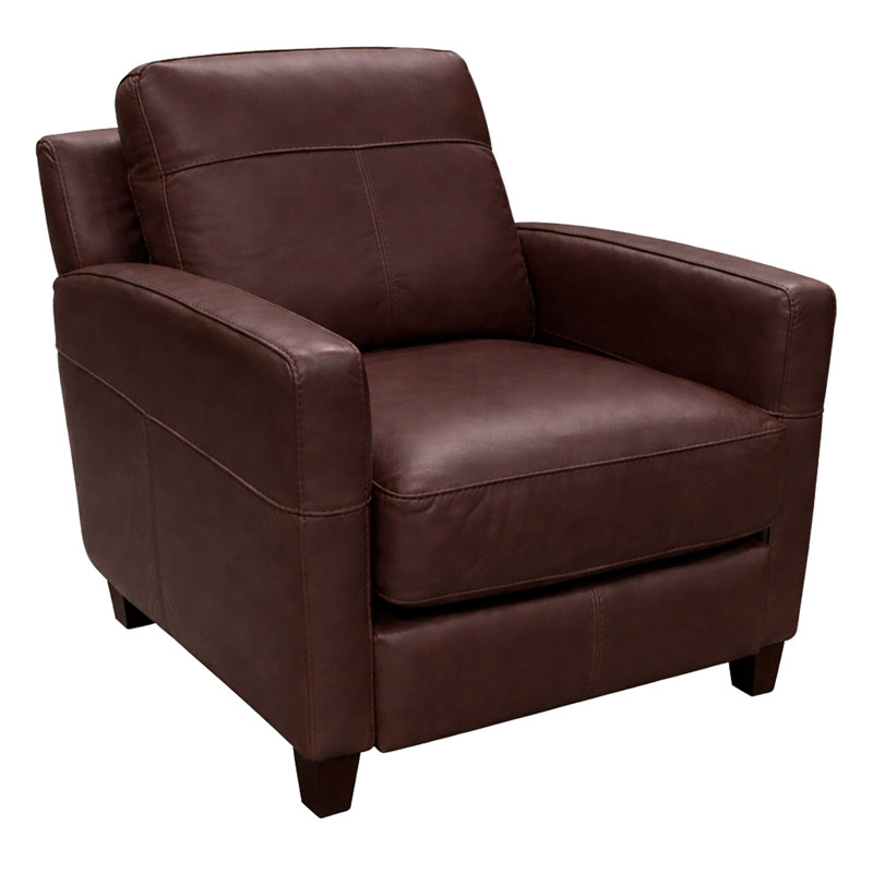 Fauteuil en cuir Archdale, Chair, Cuir véritable espresso