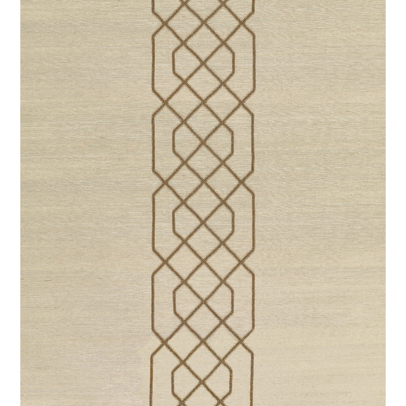 Kingsley Grass Cloth Wallpaper Roll, Burnished Gold