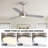 52''  3 - Blade Modern Dimmable Ceiling Fan with Remote Control and LED Light-2024433148-2024433139