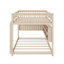 Cadre de lit superposé en bois avec tablettes de rangement latérales intégrées et corde anti-chute, lumières, panneau perforé-1863674687