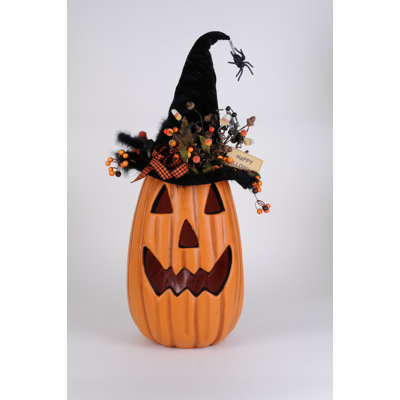 Lighted Tall Fibre Optic Pumpkin