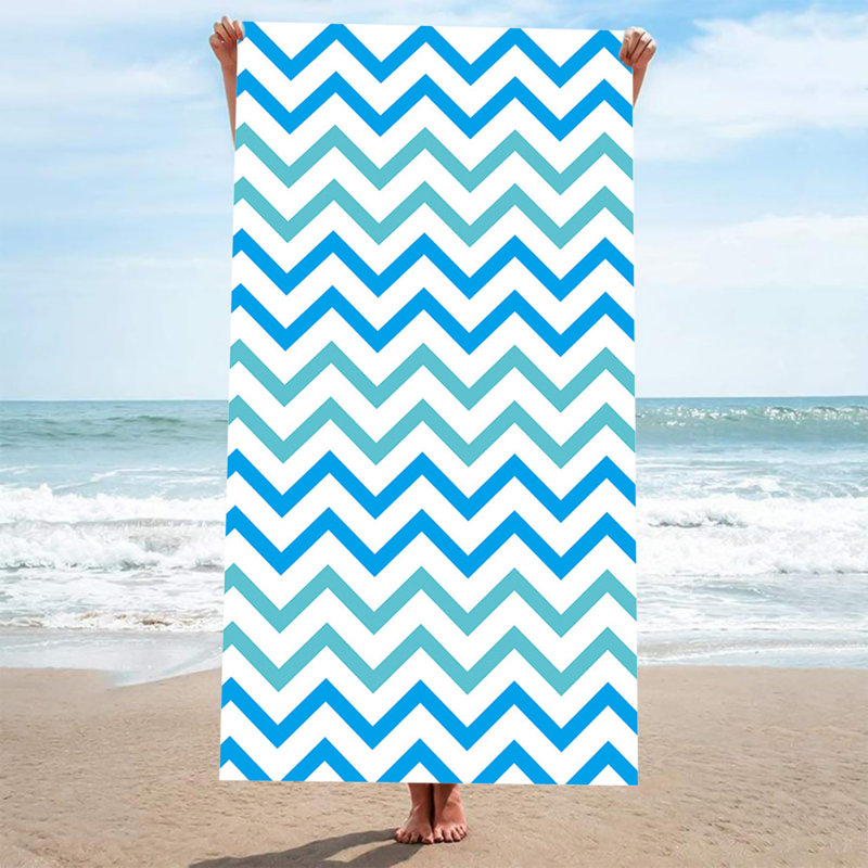 Lightweight Quick Dry Microfiber Stripe Beach Towel, Large Absorbent Bath Towel For Pool Party And Travel, 29.5x59in Multicolor