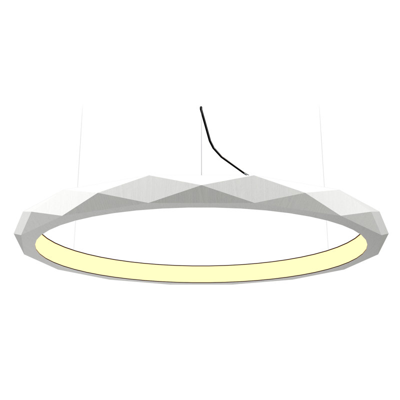 1 - Light LED Pendant, 2.36" H x 39.37" W x 39.37" D, Organic White