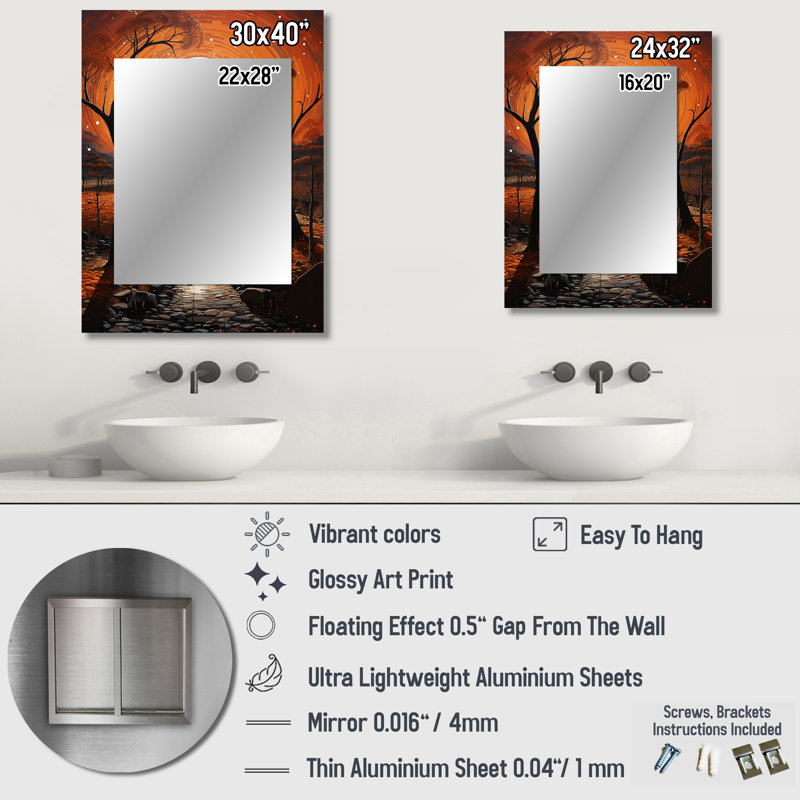 Miroir africain I, art mural africain, 32 po x 24 po