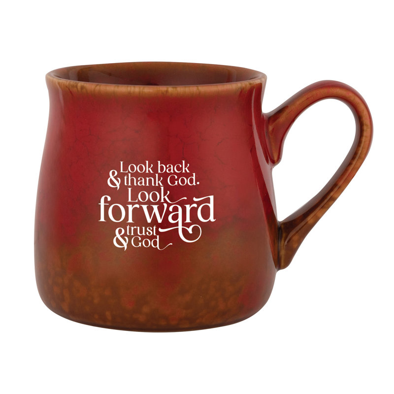Tasse de designer Look Back & Thank God - Peut contenir 16 oz
