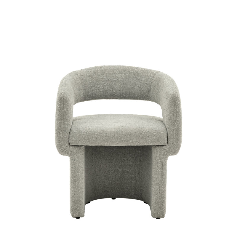 Dellan 49cm H Polyester Blend Upholstered Parsons Chair, Grey