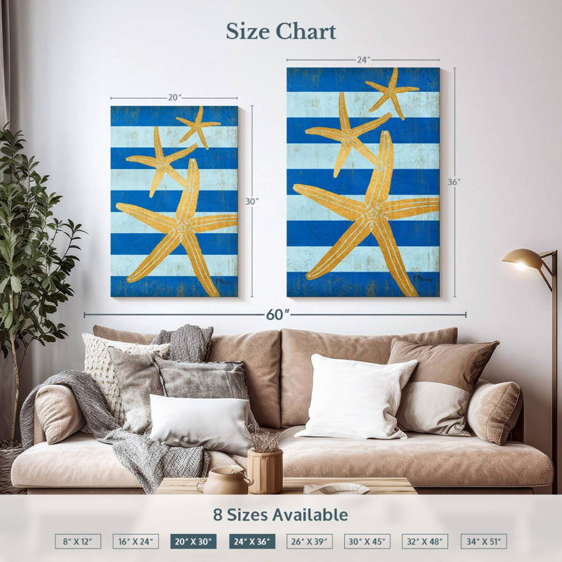 Gold coast starfish color Aletra, H 36 po x l 24 po