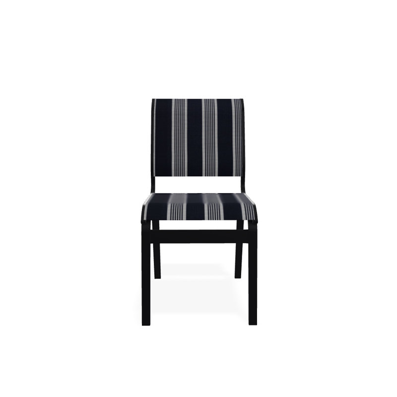 Chaise d'appoint de salle à manger Hiraku, Noir texturé, Nuit