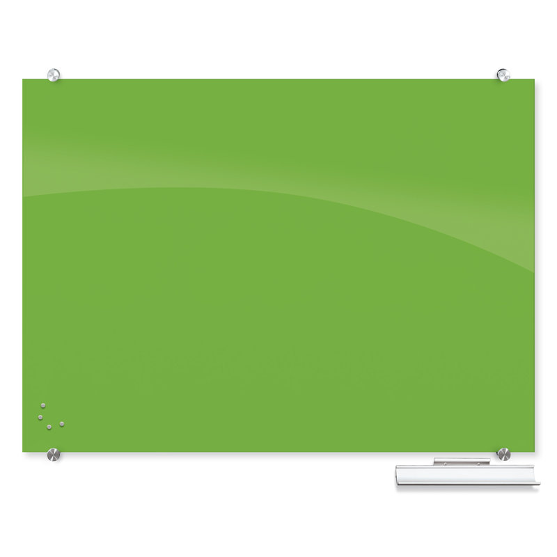 Tableau effaçable mural en verre Visionary, H 35,43 po x L 47,24 po, Vert