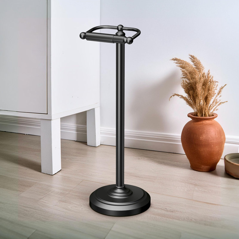 Porte-papier hygiénique sur pied Gatco, Noir mat