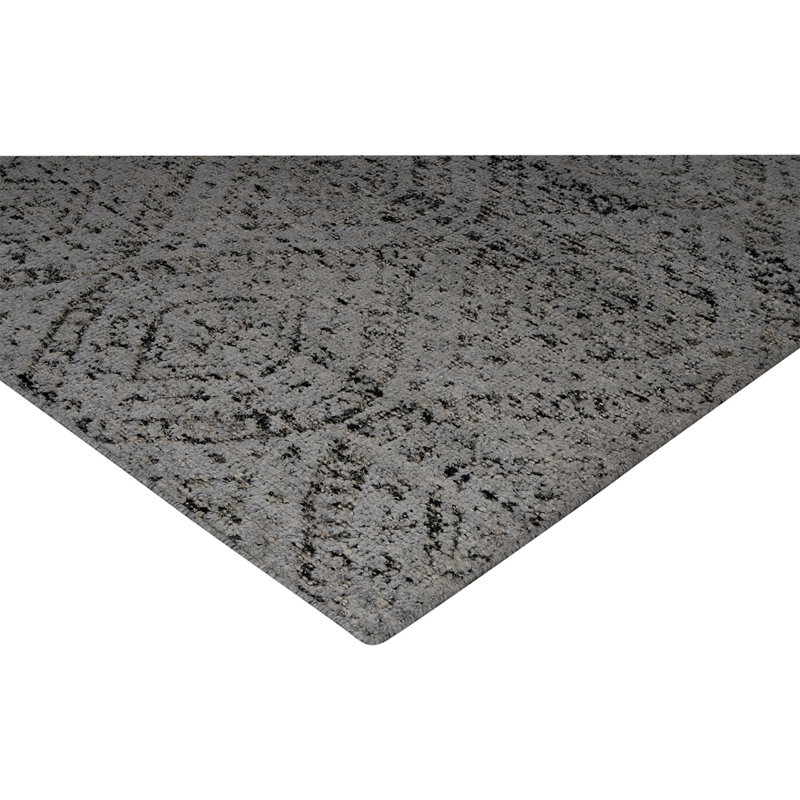 Damask Area Rug in Gray