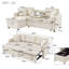 3 Seater Linen Sofa & Chaise-587791057