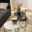 Side Table with Polished Marble Stone 52x40cm-1438243028