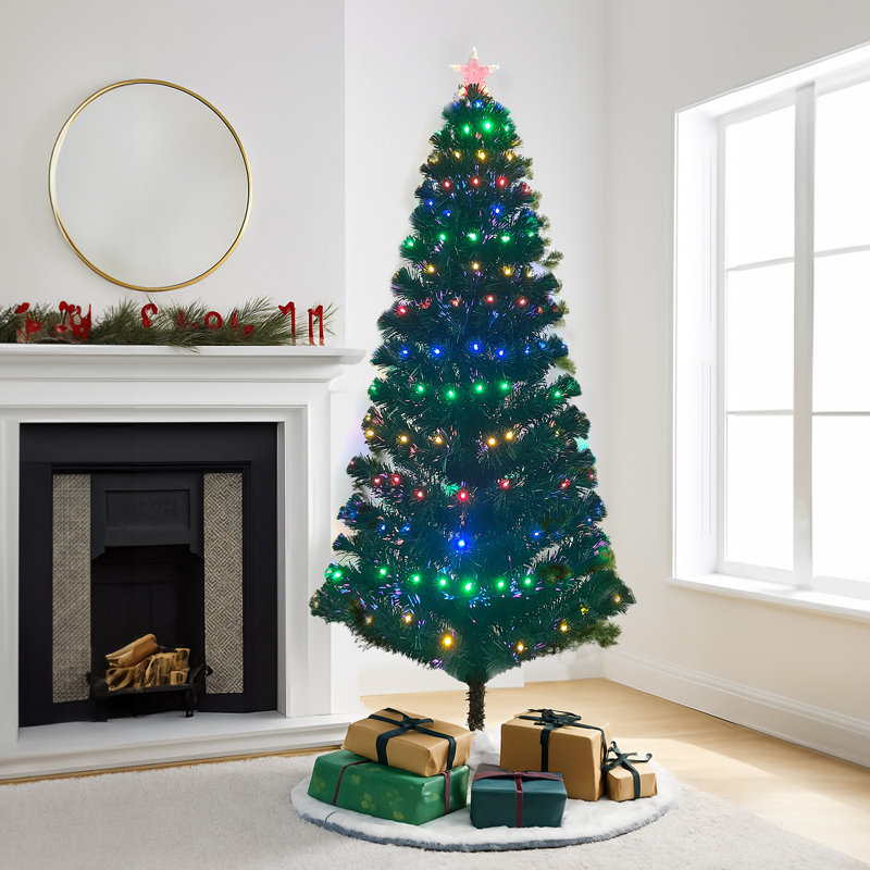 Fibre Optic Light Up - GRN 3T LED Christmas Tree T823, 4.92' H