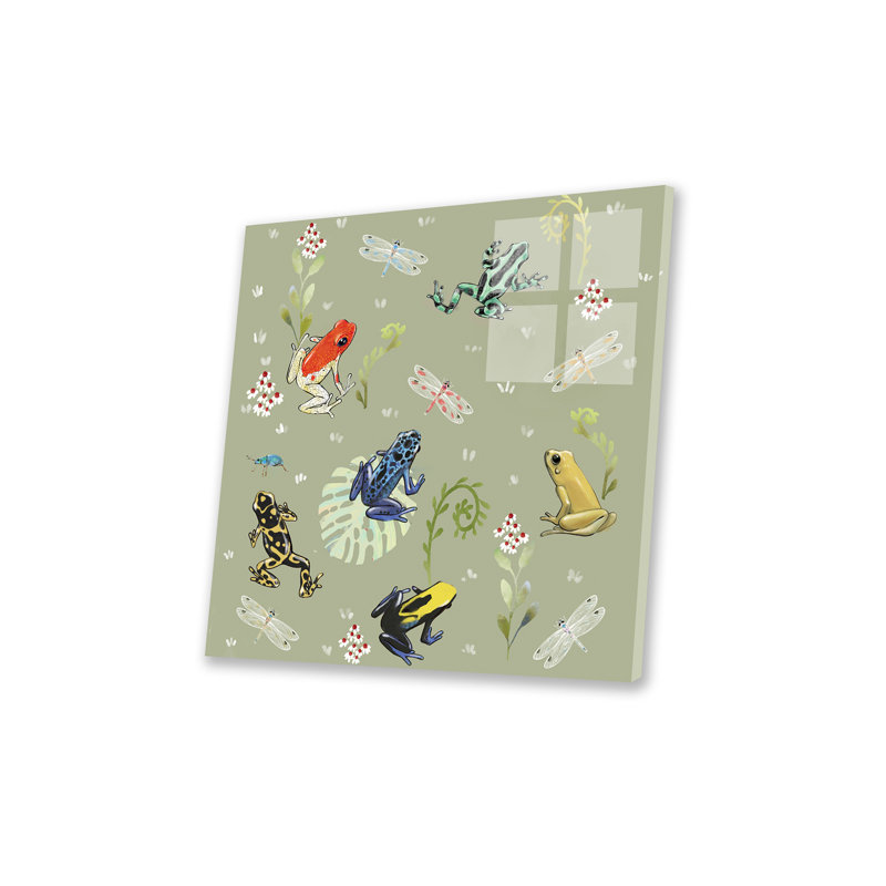 Peinture «Dart Frog In The Jungle On Glass» par Thomas Little