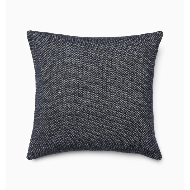 Cervino Wool Square Pillow Cover & Insert, Navy