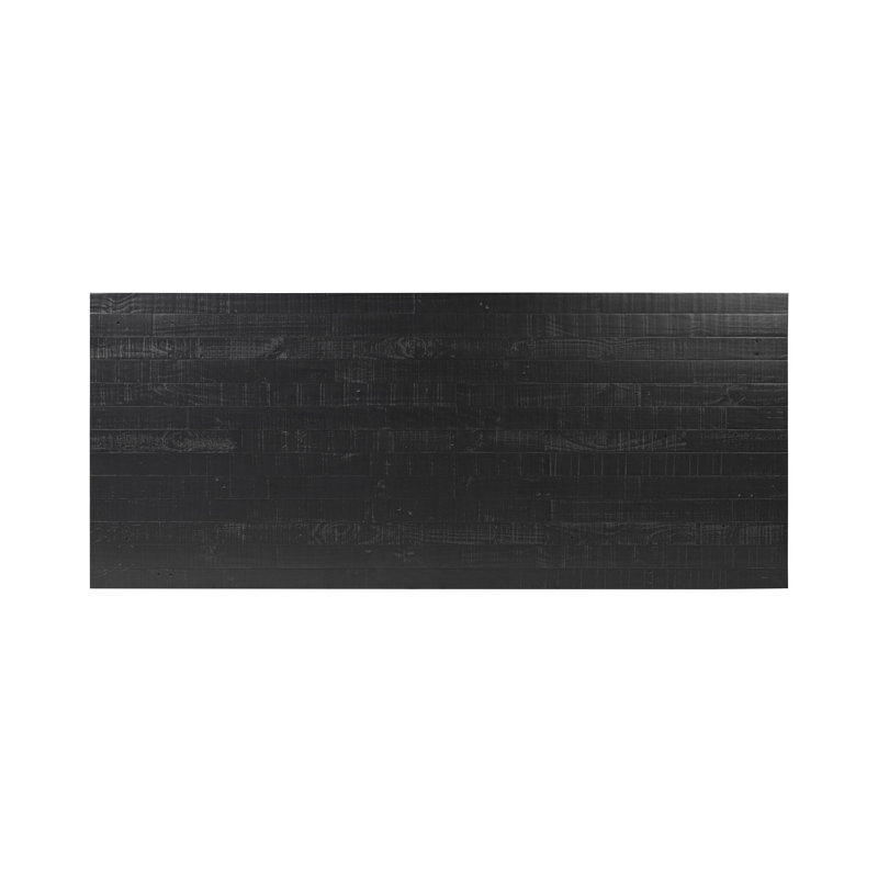 Matthes Solid Wood Dining Table, Aged Black Pine