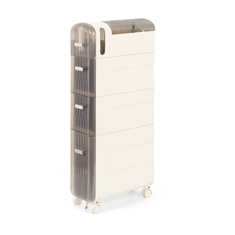 Werbel Plastic / Acrylic Freestanding Bathroom Cabinet, Clear/White