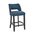 Bisto Upholstered Modern Counter Height Bar Stool with Solid Wood Legs (Set of 4)