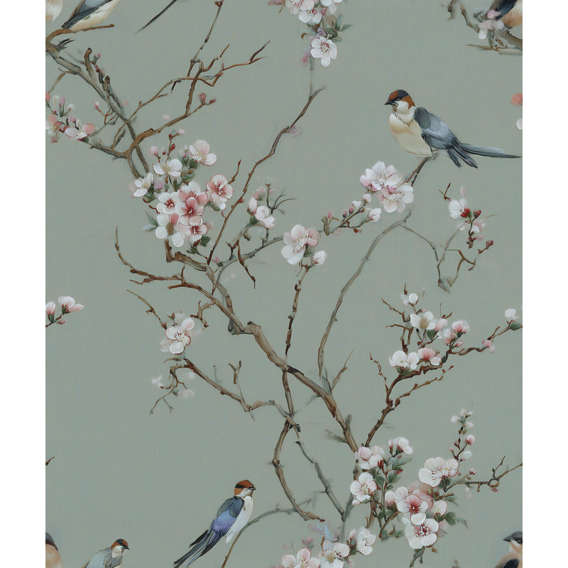 Papier peint floral traditionnel