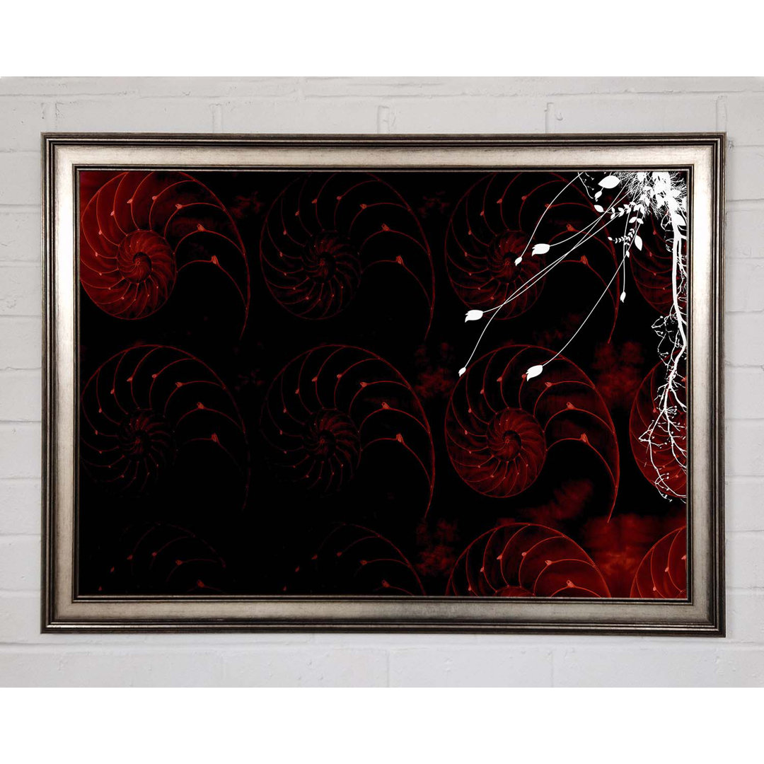 Gerahmtes Wandbild Red Shell Delight