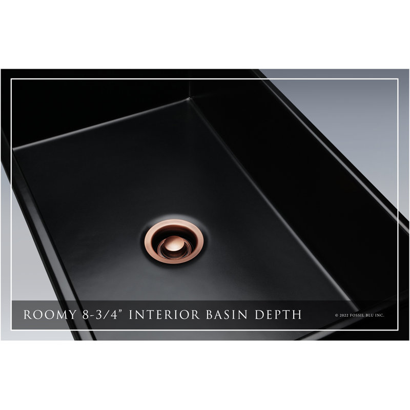 Luxury Solid Fireclay Farmhouse Sink, Antique Copper