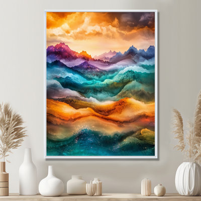 Celestial Abstract Desert Landscape I - Abstract Landscapes Wall Art Living Room