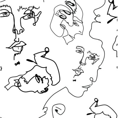 Lets Face Peel & Stick Abstract Roll