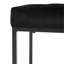 Banc rembourré moderne, noir et bronze, conception de lignes précises, pieds en métal poli, coutures en diamant pour sophistication, structure en fer, rembourrage en mousse, matériau en velours, produit de 44,98 po-627234347