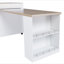 Îlot de cuisine de 80 pouces avec table de salle à manger, comptoir en bois massif avec prise de courant, chariot de rangement mobile avec armoire et 2 tiroirs, table de préparation pour la cuisine-2093918855