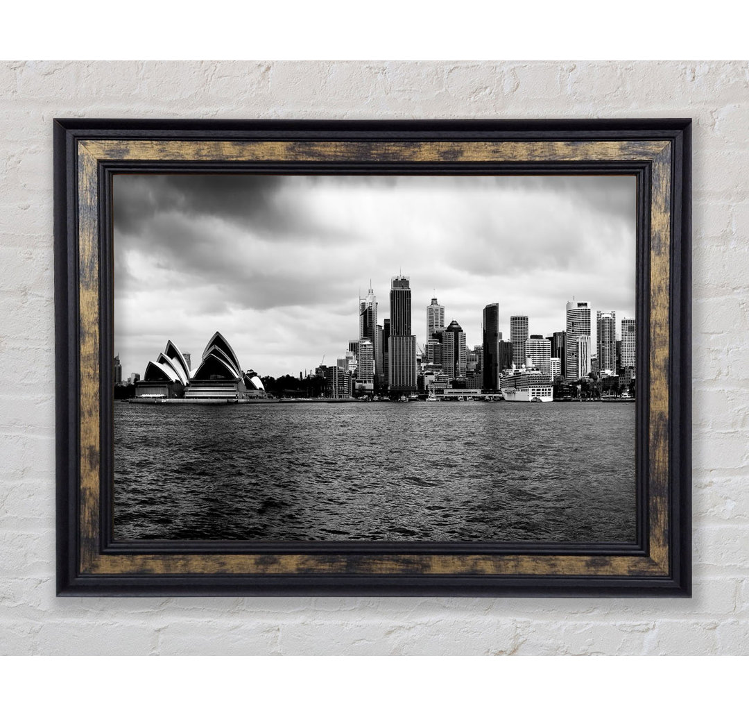 Australien Sydney River View B N W - Einzelne Bilderrahmen Kunstdrucke