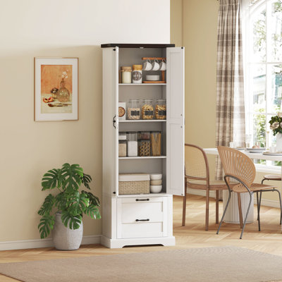 Armoire de rangement 71 po, blanc
