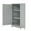 Armoire de rangement d'angle grise avec tablette réglable-436941139