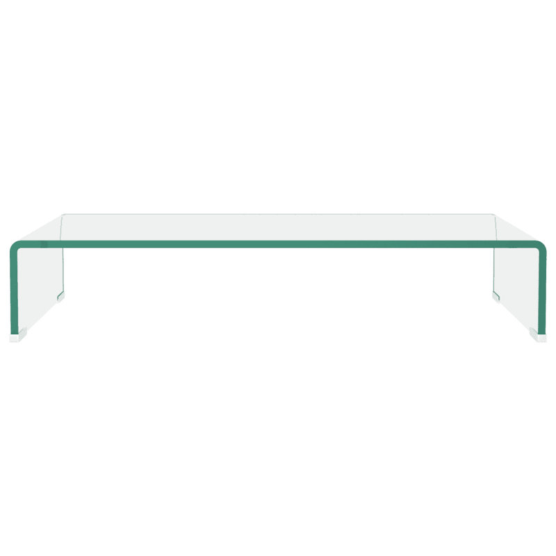 Wakeland TV Stand/Monitor Riser Glass, 70cm, Green