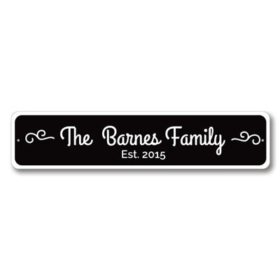 Enseigne familiale personnalisée en aluminium