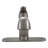 FlowCurve 8 in. Centerset 1-Handle Pull-Out Sprayer Kitchen Faucet with Deckplate in Brushed Nickel