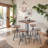 Jyzelle 4 - Person Pine Solid Wood Top Four Leg Base Dining Set