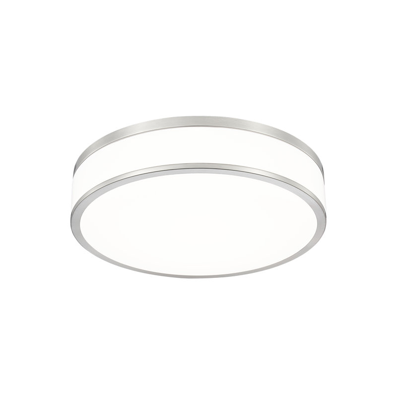 Plafonnier encastré 1 lumière Cispus, Noir mat, H 3,5 po x l 16 po x P 16 po