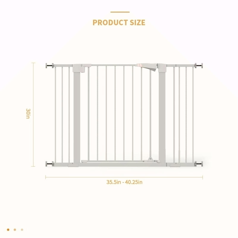 Barrière de sécurité pour enfant de 30 po de hauteur blanche pour barrière de porte de bébé avec rallonges 7 + 14 + 14 cm