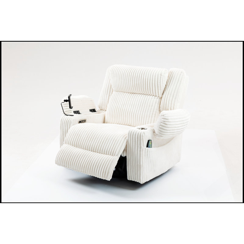 Fauteuil inclinable électrique berçant avec massage, chaleur, charge USB / Type-C, position infinie pour un confort et une commodité ultimes