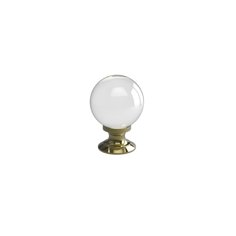 Mochun 35mm Diameter Round Knob, Polished Brass