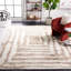 Tapis ivoire / brun clair en laine fabriqué à la main Sandia-1002187842