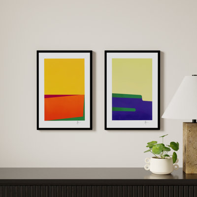 Sahara et Kalahari. Ensemble de 2 par Lee Lessem - Art mural encadré