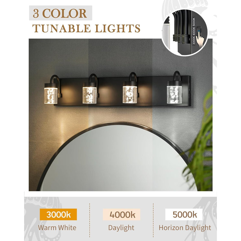 Maicon 4 - Light Dimmable Vanity Light, Matte Black