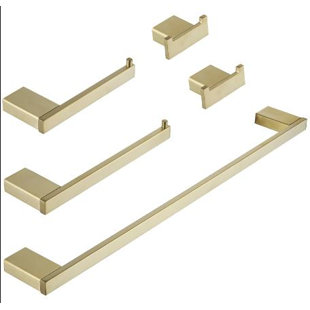 Athera Matte Black 5 pieces Decorative Bathroom Hardware sets
