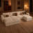 146.5" Sectional Cloud Couch, Modular Comfy Sofa, Deep 4 Seats with 3 Storage Ottomans